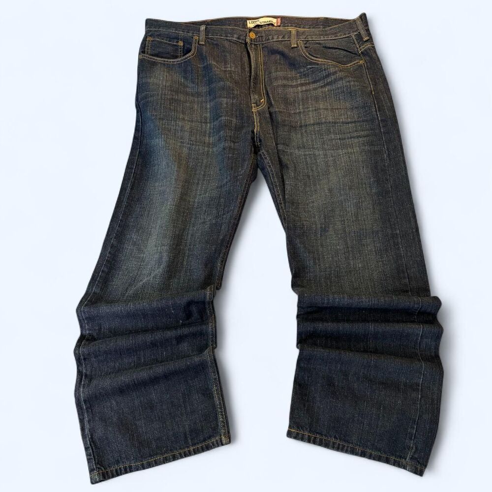 Vintage Y2K Levi’s 569 Loose Straight Blue Jeans With Light Fade Size 42
